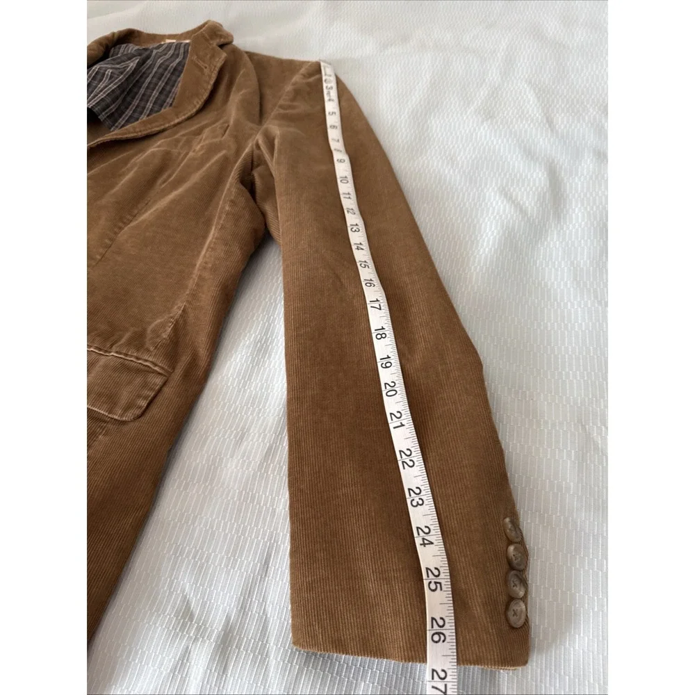 J Crew Corduroy 2 Button Blazer Jacket Sports Coat Cotton XL Brown